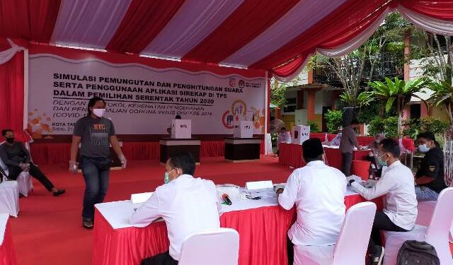 Terapkan Protokol Kesehatan di Simulasi dan Penghitungan Suara
