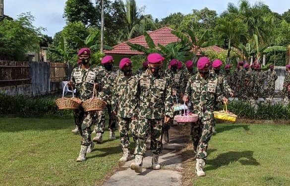 Peringati Hari Pahlawan dan Hari Jadi, Prajurit Yonmarhanlan XIII Tarakan Gelar Tabur Bunga