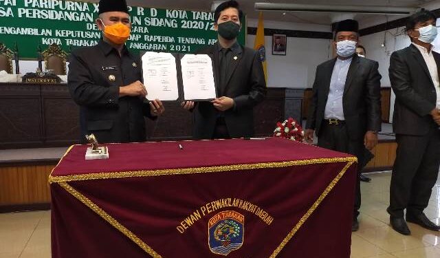 APBD Tarakan Tahun Anggaran 2021 Disahkan Rp 1,004 Triliun