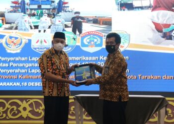 BPK Serahkan LHP Kepatuhan Penanganan Covid-19 kepada Tiga Pemda di Kaltara. Ini Hasilnya
