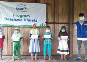 Salurkan Beasiswa Duafa kepada 36 Pelajar TK dan SD di Tanjung Buka