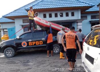 Banjir di Sembakung Perlahan Surut, Dinsos Kaltara Dirikan  Dapur Umum