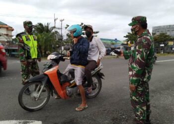 Tingkatkan Disiplin Prokes, Koramil 0907/04 Tarakan Utara Gelar Razia Masker