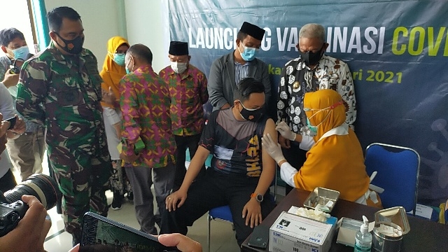 Kapolres Tarakan yang Pertama Disuntik Vaksin Covid-19