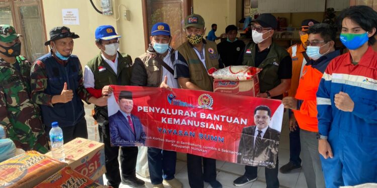 Bantuan untuk Banjir di Sembakung Telah Disalurkan. Camat Sembakung: Terima Kasih Yayasan BUMN dan Hasan Basri