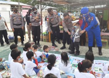 Posko Trauma Healing Kembalikan Semangat Anak-anak Korban Kebakaran di Nunukan