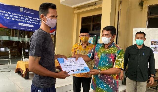 Pemprov Kaltara Beri Bantuan Warga Tedampak Kebakaran Selumit Pantai