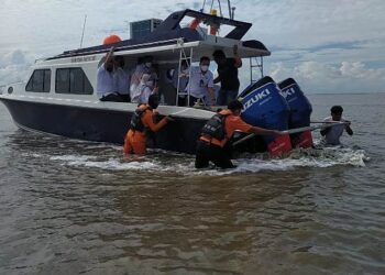 Salah Jalur, SB Mayonka Adventure Kandas di Muara Sungai Tanjung Selor