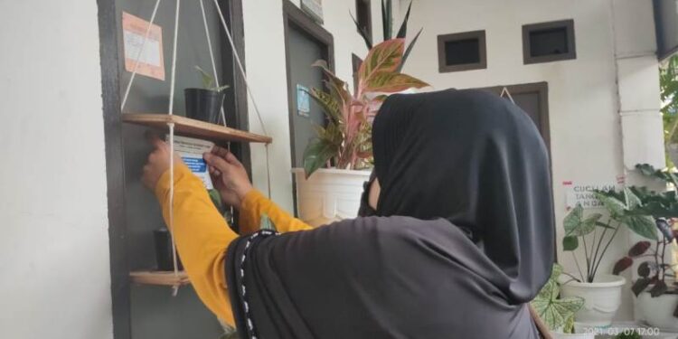 Tunjukkan Eksistensi, LPM Kelurahan Lingkas Ujung Sosialisasikan Protokol Kesehatan