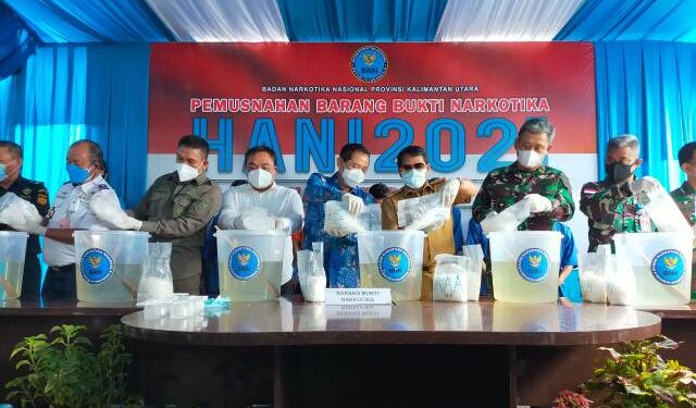 Di Momentum HANI 2021, BNNP Kaltara Musnahkan Barang Bukti 20 Kg Sabu