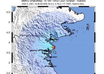 Gempa Magnitudo 4,4 Guncang Tarakan