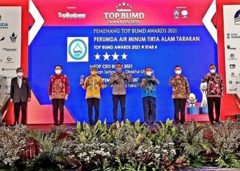 Tarakan Borong Tiga Penghargaan di Ajang Top BUMD Awards 2021