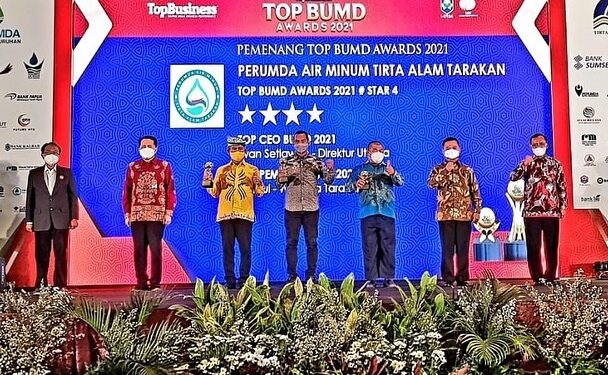 Tarakan Borong Tiga Penghargaan di Ajang Top BUMD Awards 2021