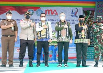 Hadiri Peringatan HKG PKK ke-49, Hasan Basri Sampaikan Potensi Produk Unggulan Daerah