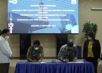Gubernur Zainal Teken MoU Pembentukan LPP TVRI Kaltara