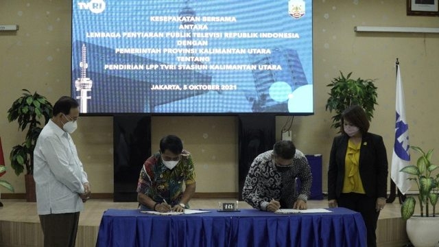Gubernur Zainal Teken MoU Pembentukan LPP TVRI Kaltara