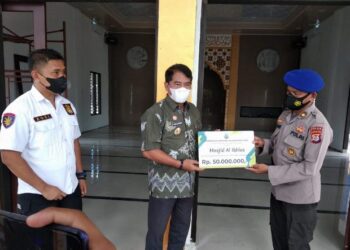 Pemprov Kaltara Bantu Pembangunan Masjid Al-Ikhlas Polairud Polda Kaltara