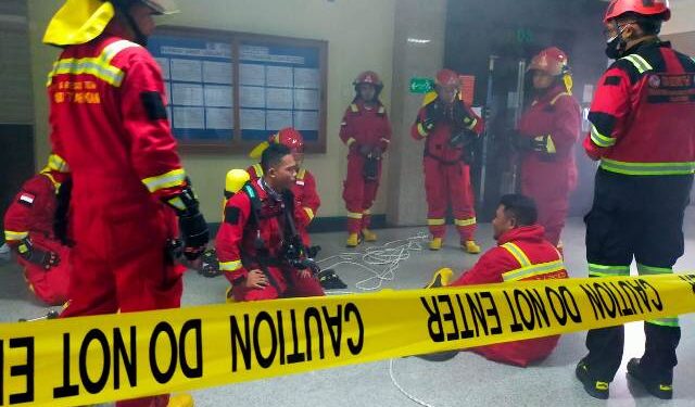 Tim Fire and Rescue RSUD Tarakan Dibekali Latihan Tanggap Darurat Kebakaran
