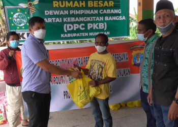 Program Polda Kaltara Peduli Covid-19, Salurkan Bansos Kepada Warga Nunukan