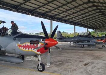 Dukung Operasi Udara Garda Paus 21,  Empat Pesawat Super Tucano Tiba di Lanud Anang Busra
