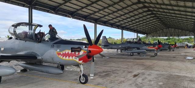Dukung Operasi Udara Garda Paus 21, Empat Pesawat Super Tucano Tiba di Lanud Anang Busra