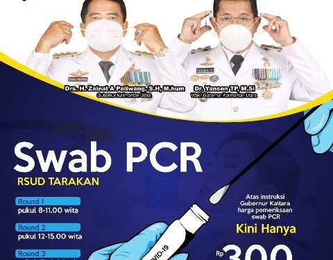 Ikuti Instruksi Gubernur Kaltara, RSUD Tarakan Layani 3 Tahap Pemeriksaan Swab PCR dengan Tarif 300 Ribu