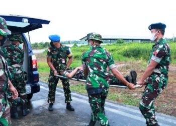 Antisipasi Kondisi Emergency, Lanud Anang Busra Gelar Latihan Crash Team