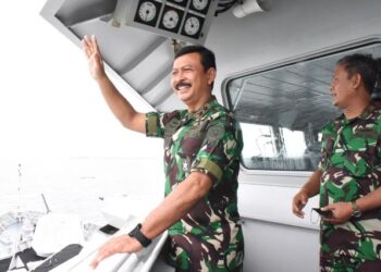 Pangkoarmada II Tinjau Kesiapan Lantamal XIII Sebagai Pangkalan Wilayah Pebatasan