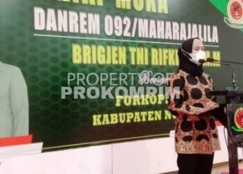 Bupati Laura Sambut Danrem 092/Maharajalila yang Baru dengan Ramah Tamah