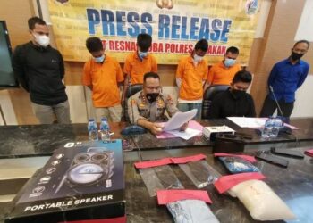 Gagalkan Peredaran Narkoba Diduga Sabu 1 Kg Lebih, Polres Tarakan Amankan 4 Tersangka