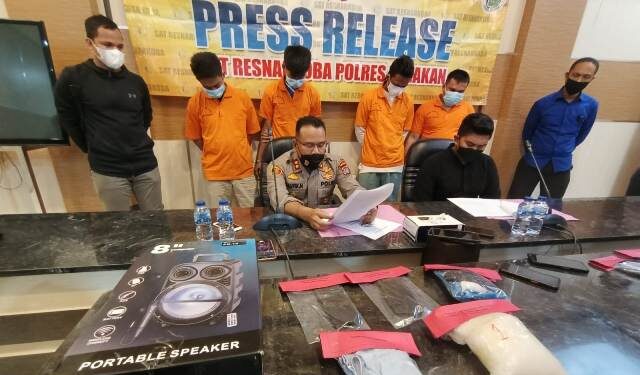 Gagalkan Peredaran Narkoba Diduga Sabu 1 Kg Lebih, Polres Tarakan Amankan 4 Tersangka