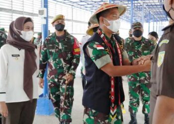 Bupati Laura Sambut Kedatangan Dandim 0911/Nunukan Letkol Inf Albert Franstesca