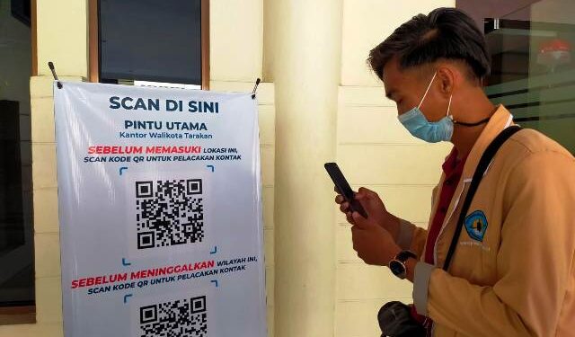 Pemkot Tarakan Terapkan Aplikasi Pedulilindungi di Perkantoran dan Pusat Keramaian