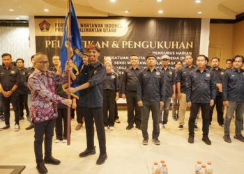 Lantik PWI-SIWO-IKWI Kaltara, Ketum Atal Dorong Dibangun Kantor