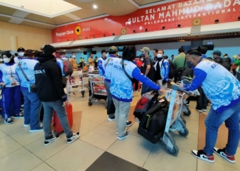 Kontingen Kaltara Tiba di Palembang