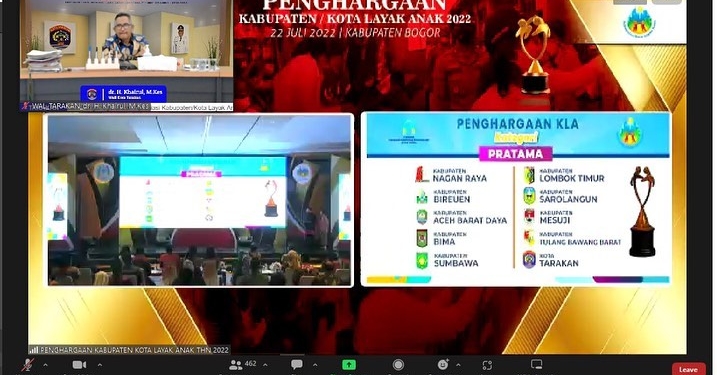 Pemkot Tarakan Dianugerahi Kota Layak Anak Kategori Pratama