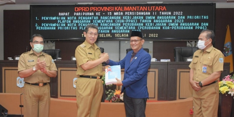 Pemprov Kaltara Sampaikan KUA PPAS APBD Perubahan TA 2022 Serta KUA PPAS APBD TA 2023