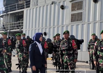 Bupati Laura Sambut Kedatangan Yonif 621/Manuntung