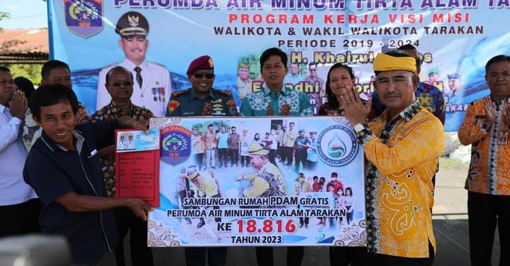 Sambungan Gratis Air Bersih di Tarakan Melampaui Target