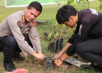 Tanam 250 Bibit Pohon Sambut HUT Humas Polri ke-72