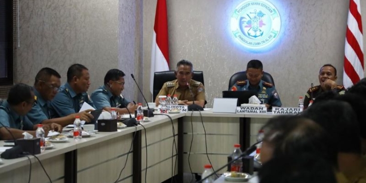 Pemkot Tarakan Bahas Draf Nota Kesepahaman Bersama Lantamal XIII