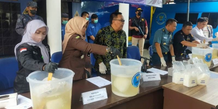 Sabu 15,3 Kg Dimusnahkan dari Jaringan Peredaran Laut