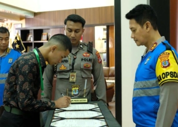 Polda Kaltara Laksanakan Fakta Integritas Rekrutmen Proaktif Bintara Polri 2023