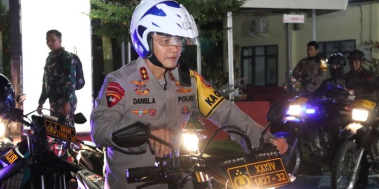 Bersama Forkopimda, Kapolda Kaltara Patroli Operasi Lilin Kayan 2023  