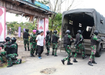 Amankan Pemilu 2024, Prajurit Yonmarhanlan XIII Gelar Latihan Operasi Matra Laut  