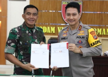 Polda Kaltara Jalin Kerja Sama dengan Kodam VI/Mlw untuk Pengamanan Pemilu dan Pilkada 2024