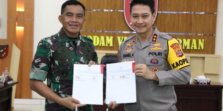 Polda Kaltara Jalin Kerja Sama dengan Kodam VI/Mlw untuk Pengamanan Pemilu dan Pilkada 2024