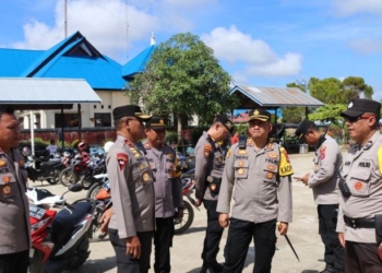 Wakapolda Tinjau Kesiapan Personel Kawal TPS di Wilayah Hukum Polres Malinau
