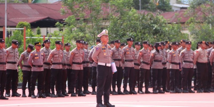 Antisipasi Situasi Mendesak, Gelar Apel Panggilan Luar Biasa Pengamanan Pemilu 2024