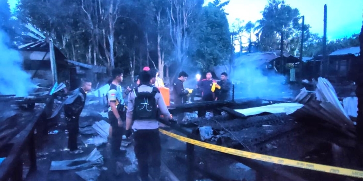 Kebakaran di Tanjung Palas Hulu Hanguskan 7 Bangunan, 1 Korban Meninggal Dunia